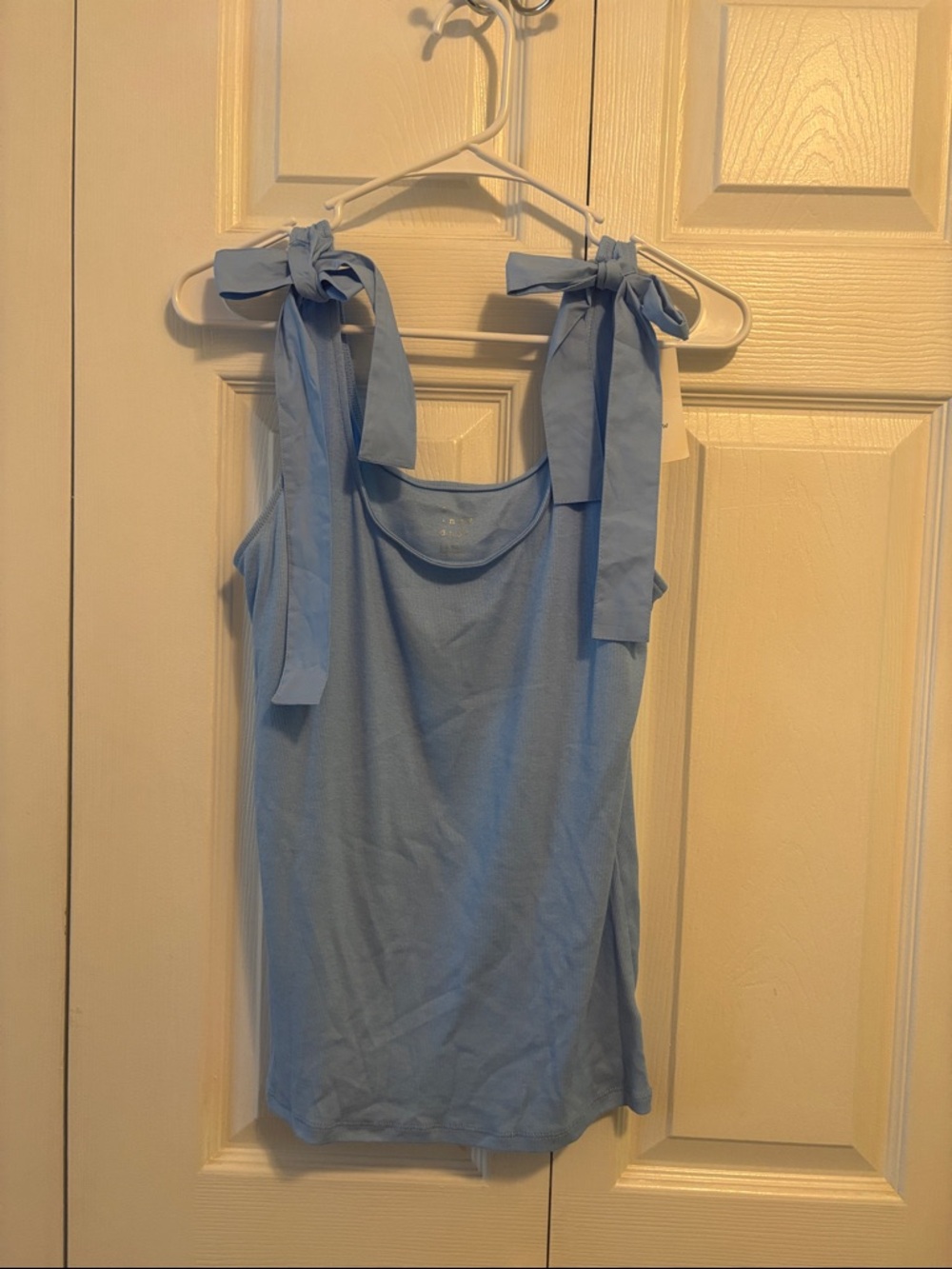 a new day Sky Blue Tie-Strap Tank Top